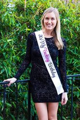 It's My Fucking Birthday White Satin Sash with glitter lettering - Happy Funny Birthday Girl Boy Party